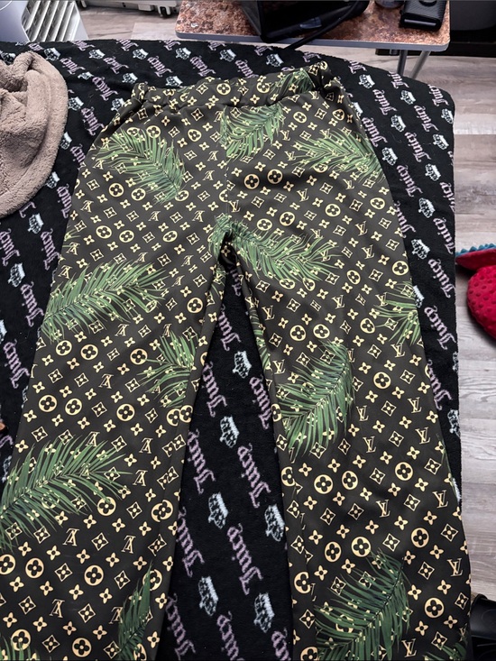 The Unbranded Brand Pants - Designer-Inspired ' Green Palm Print Lounge Pants